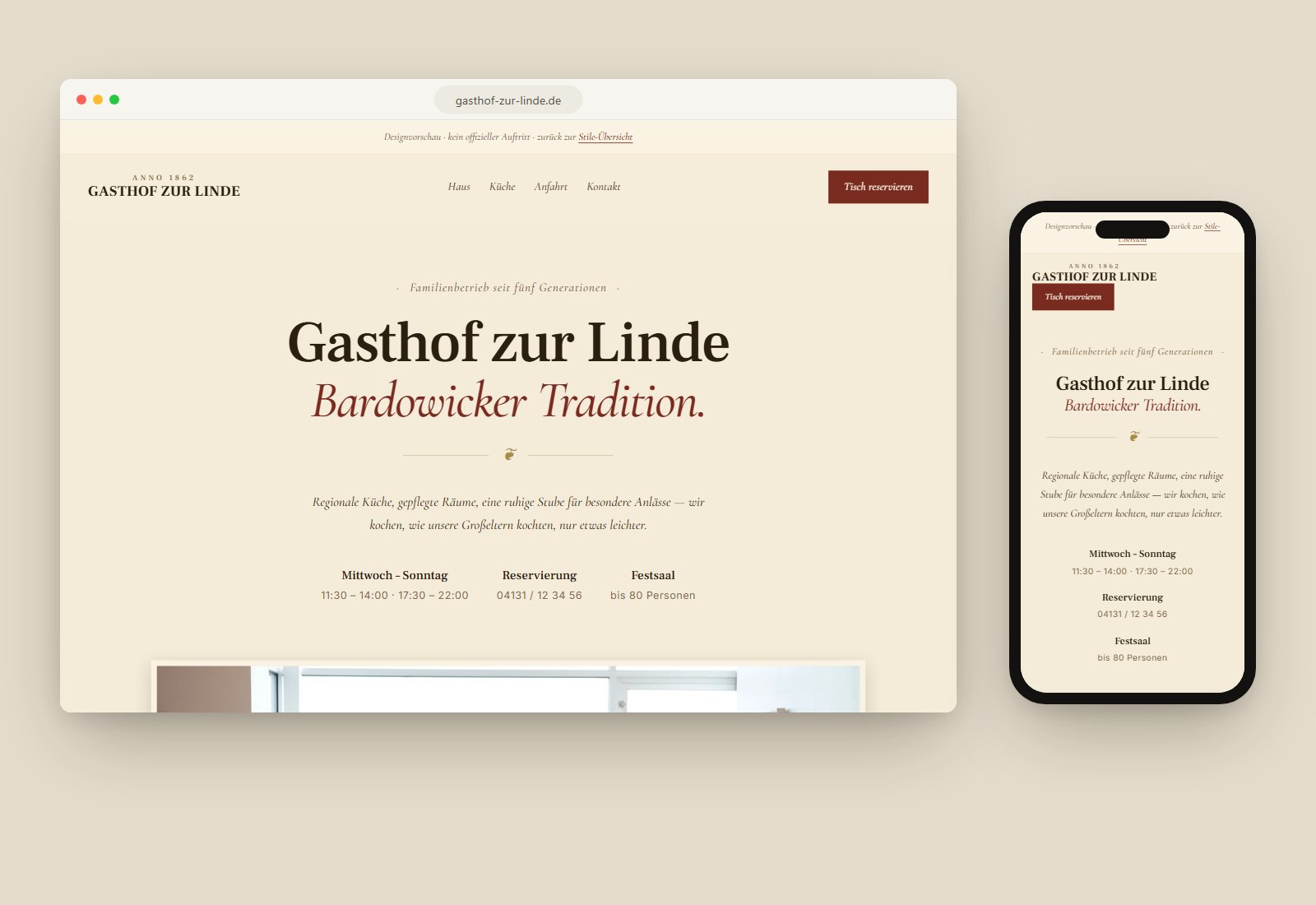 Klassisch Tradition Mockup